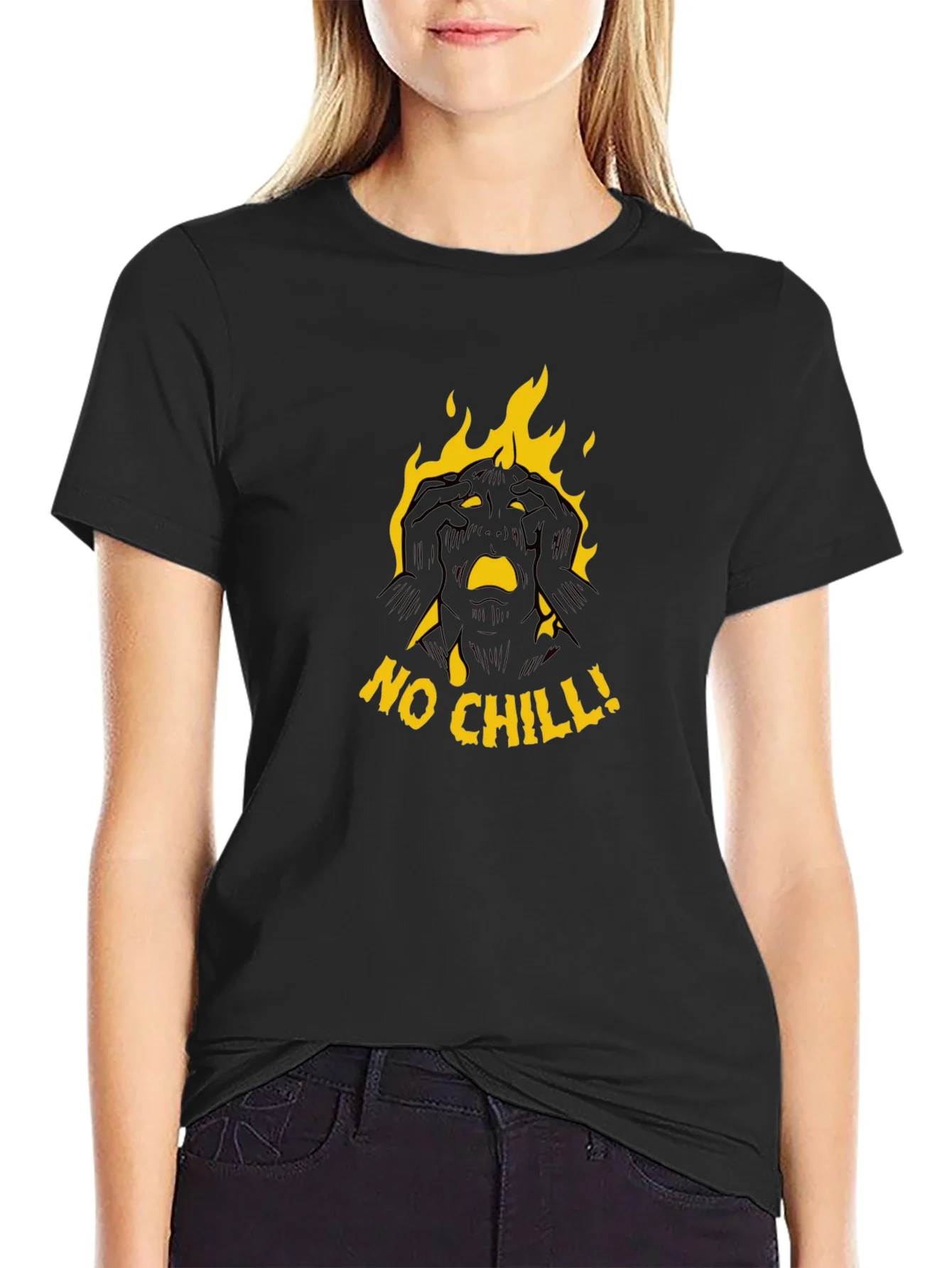 No Chill Graphic Black T-Shirt