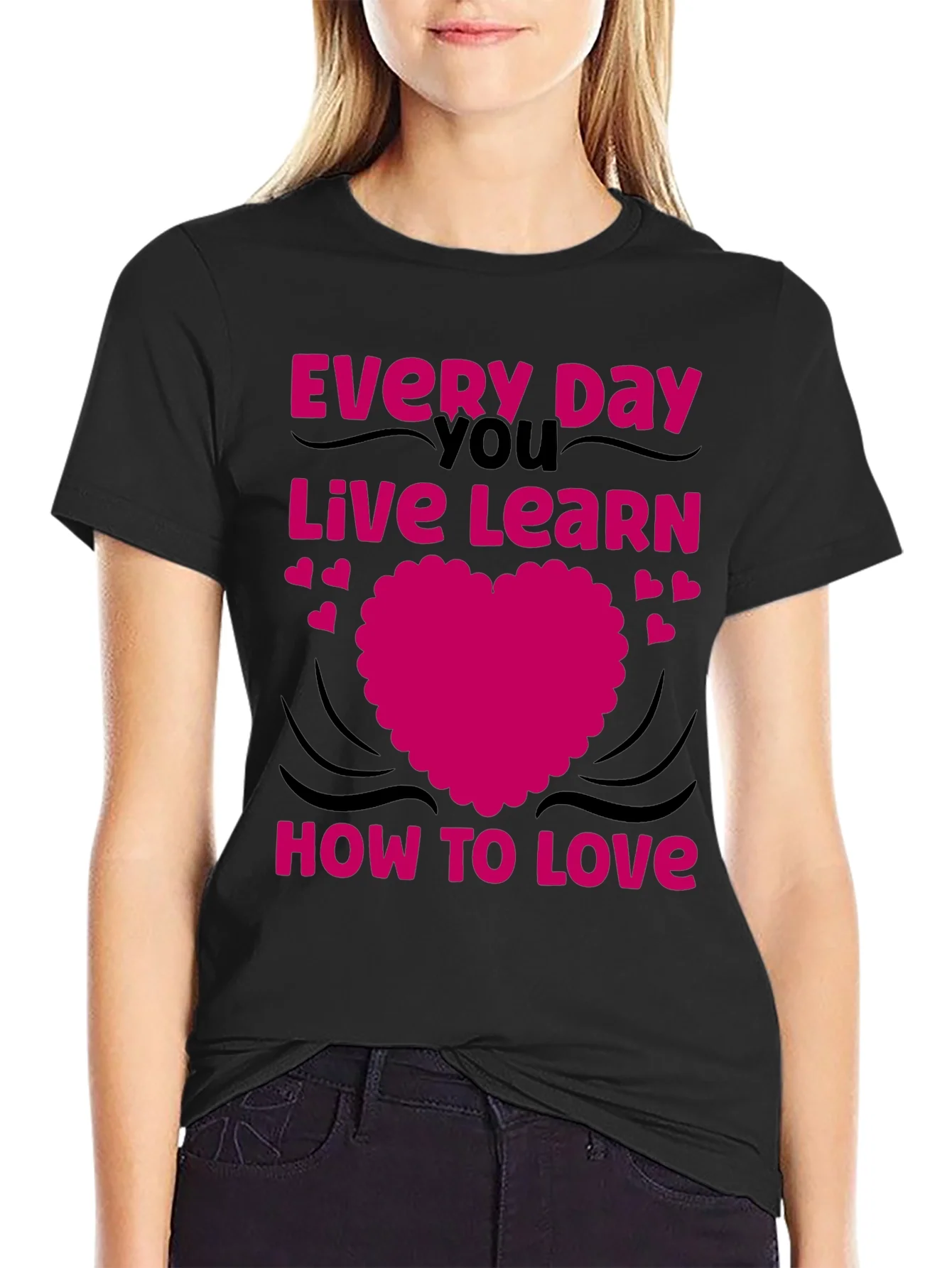 Love Every Day T-Shirt - Black Graphic Tee