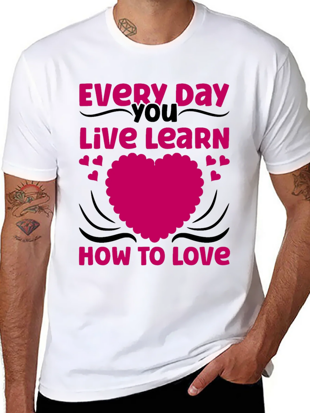 Love Every Day T-Shirt - Black Graphic Tee