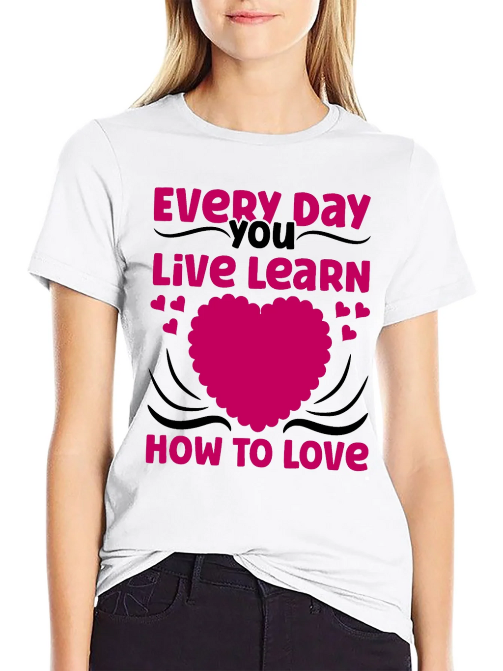 Love Every Day T-Shirt - Black Graphic Tee