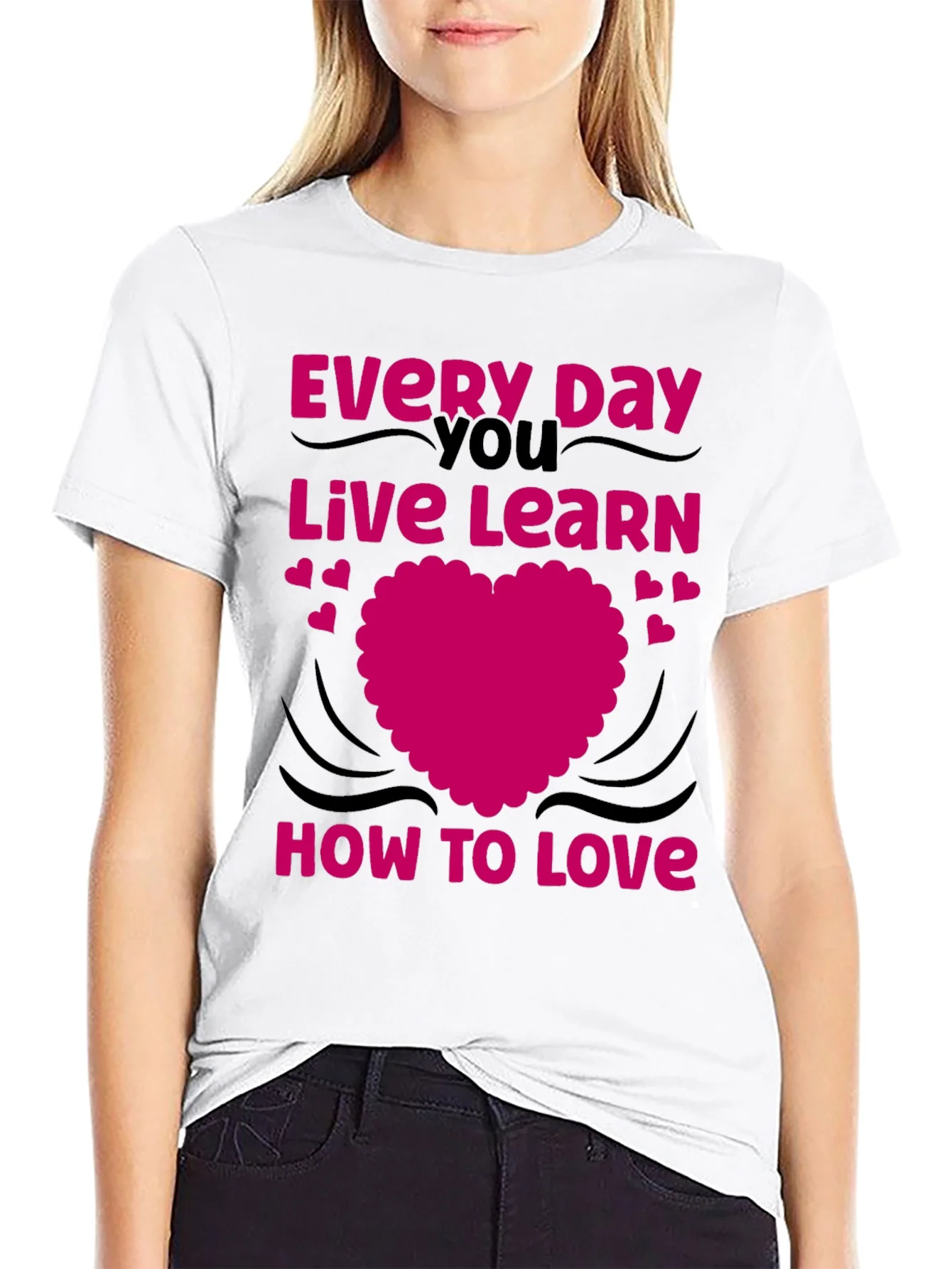 Love Every Day T-Shirt - Black Graphic Tee