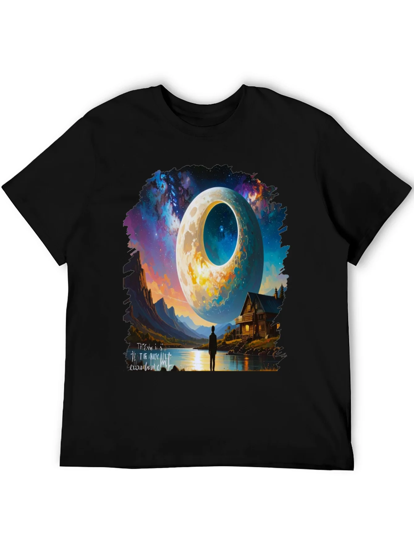 Surreal Moonscape Graphic Tee - Unique Design