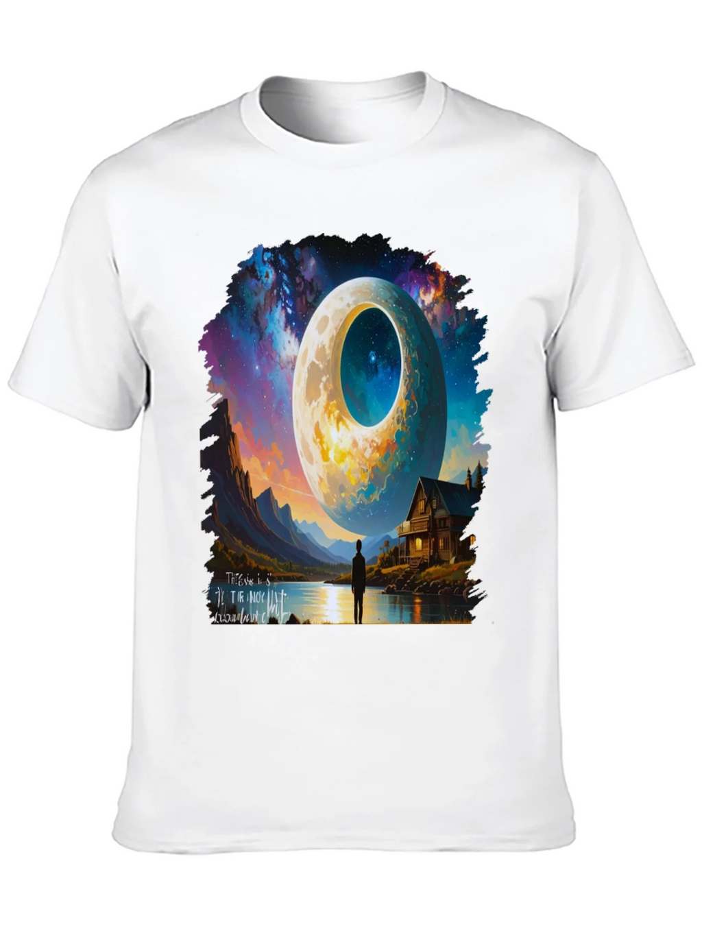 Surreal Moonscape Graphic Tee - Unique Design