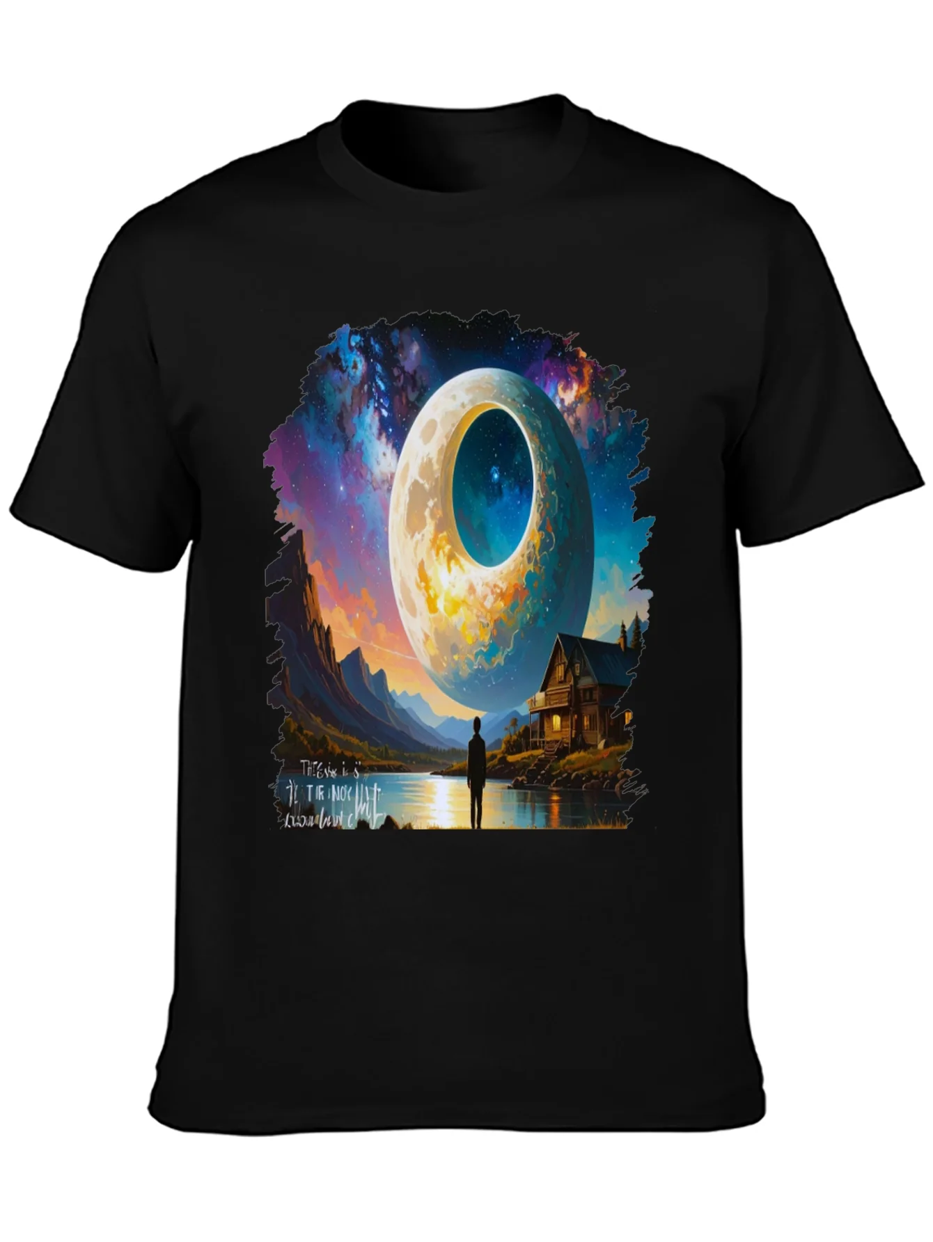 Surreal Moonscape Graphic Tee - Unique Design