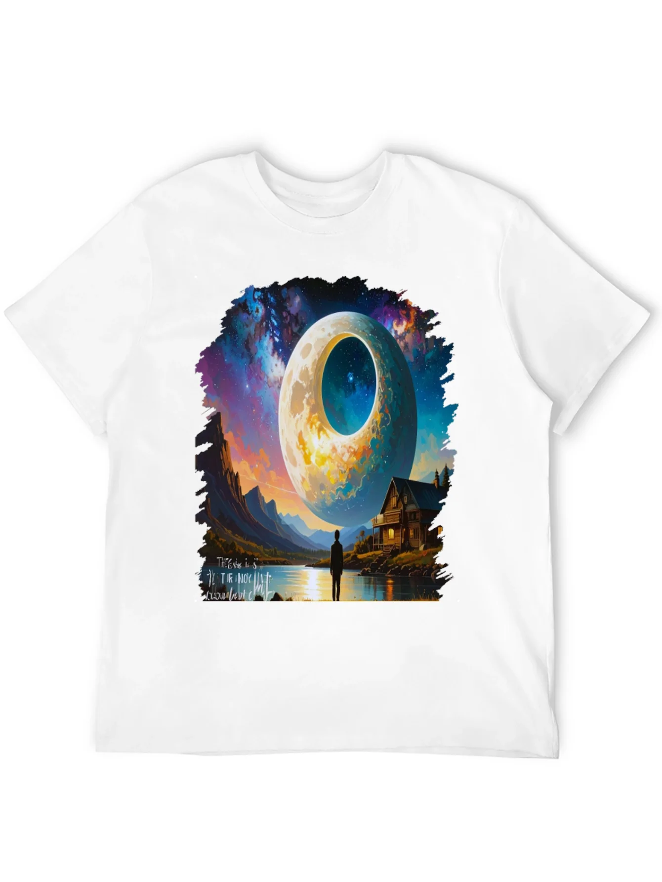 Surreal Moonscape Graphic Tee - Unique Design