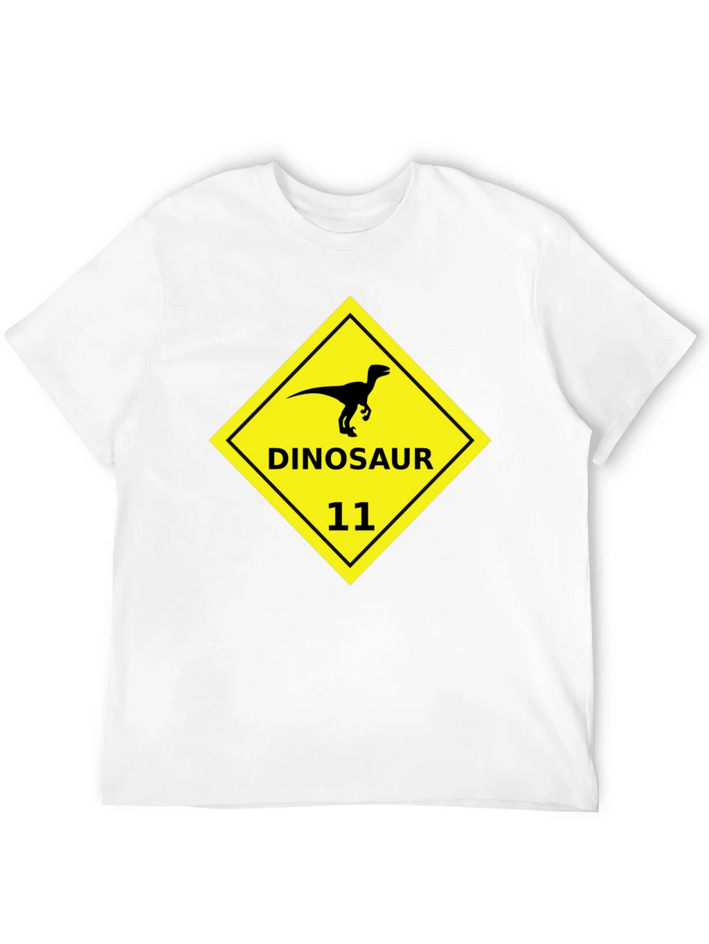 Dinosaur 11 Graphic Tee - Black Cotton T-Shirt