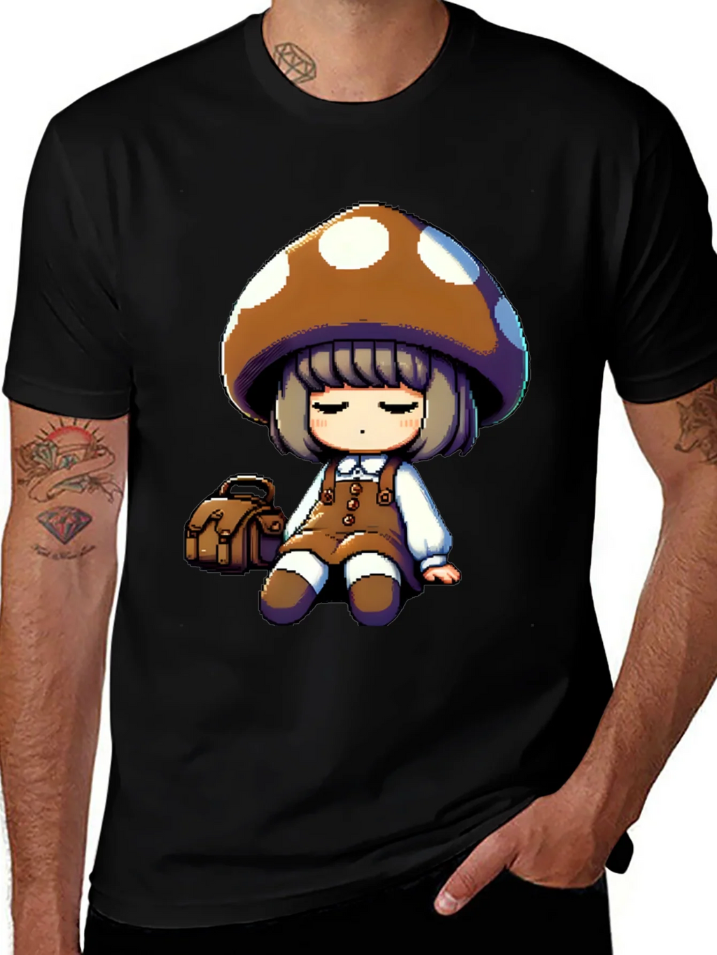 Mushroom Girl Graphic Tee - Casual Style