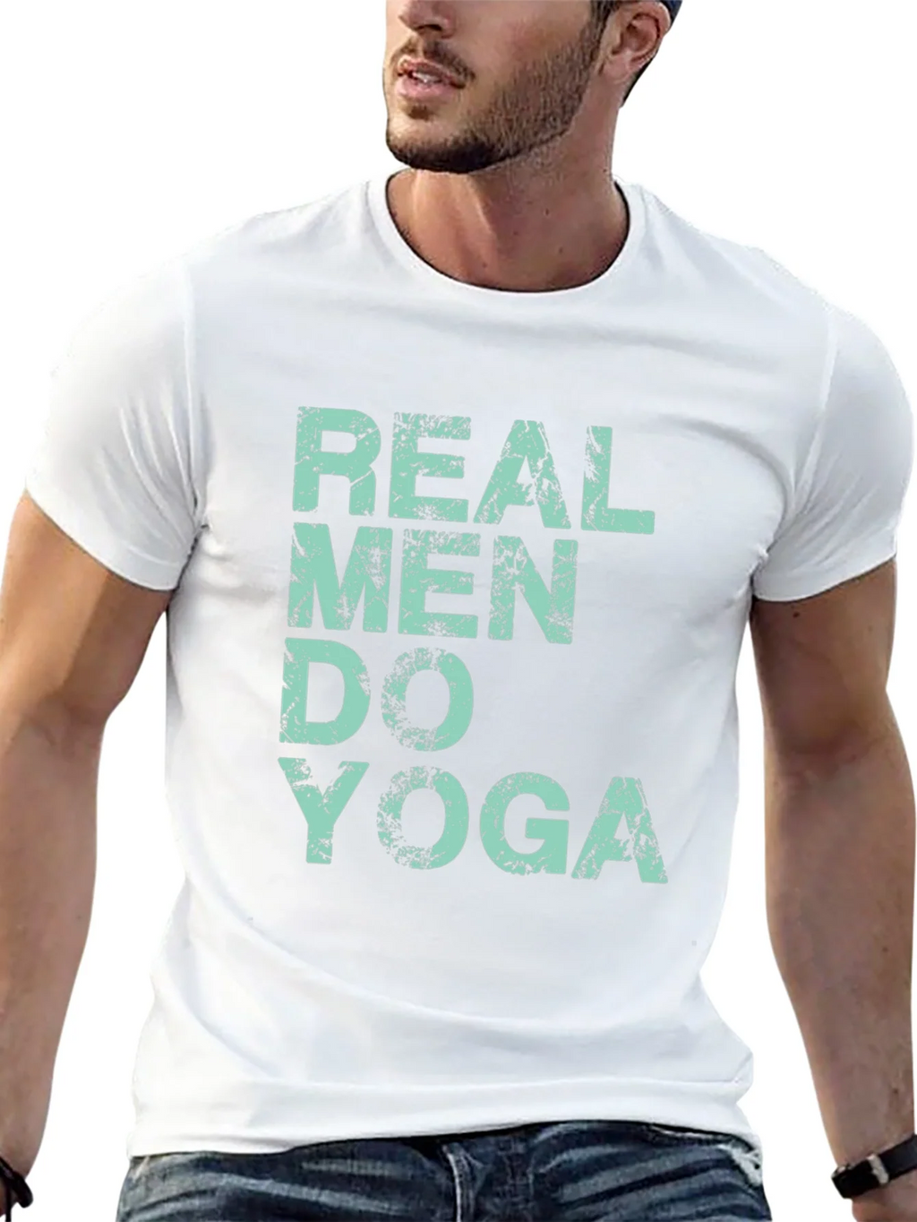 Real Men Do Yoga Graphic Tee
