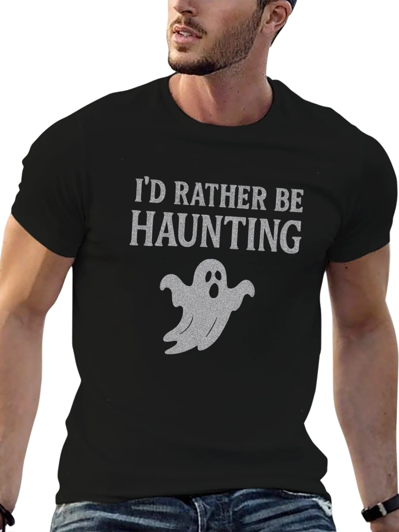 Id Rather Be Haunting Ghost T-Shirt
