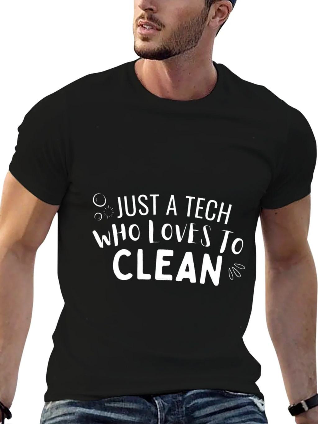 Just A Tech Who Loves To Clean T-Shirt