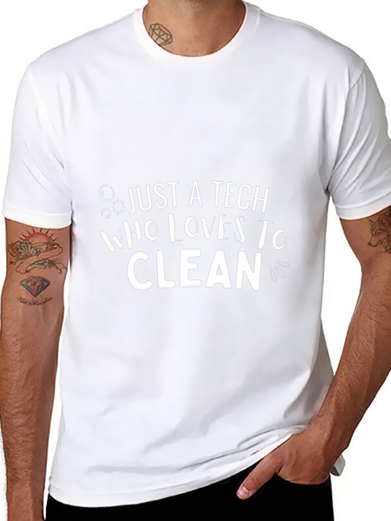 Just A Tech Who Loves To Clean T-Shirt