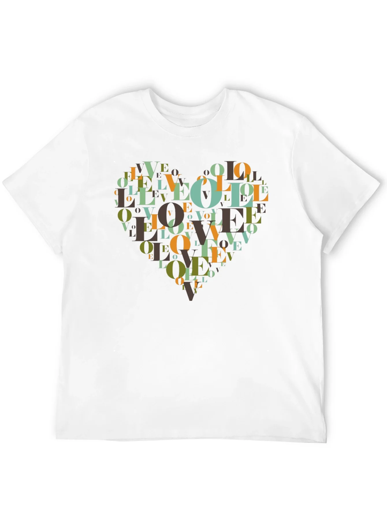 Love Heart Graphic Black T-Shirt