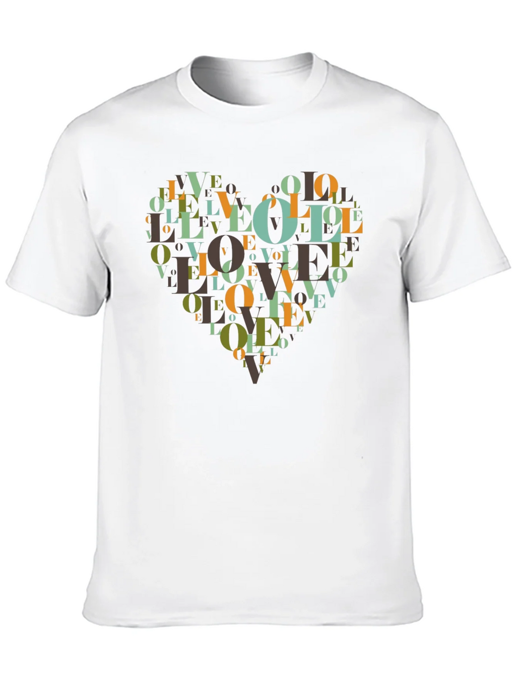Love Heart Graphic Black T-Shirt