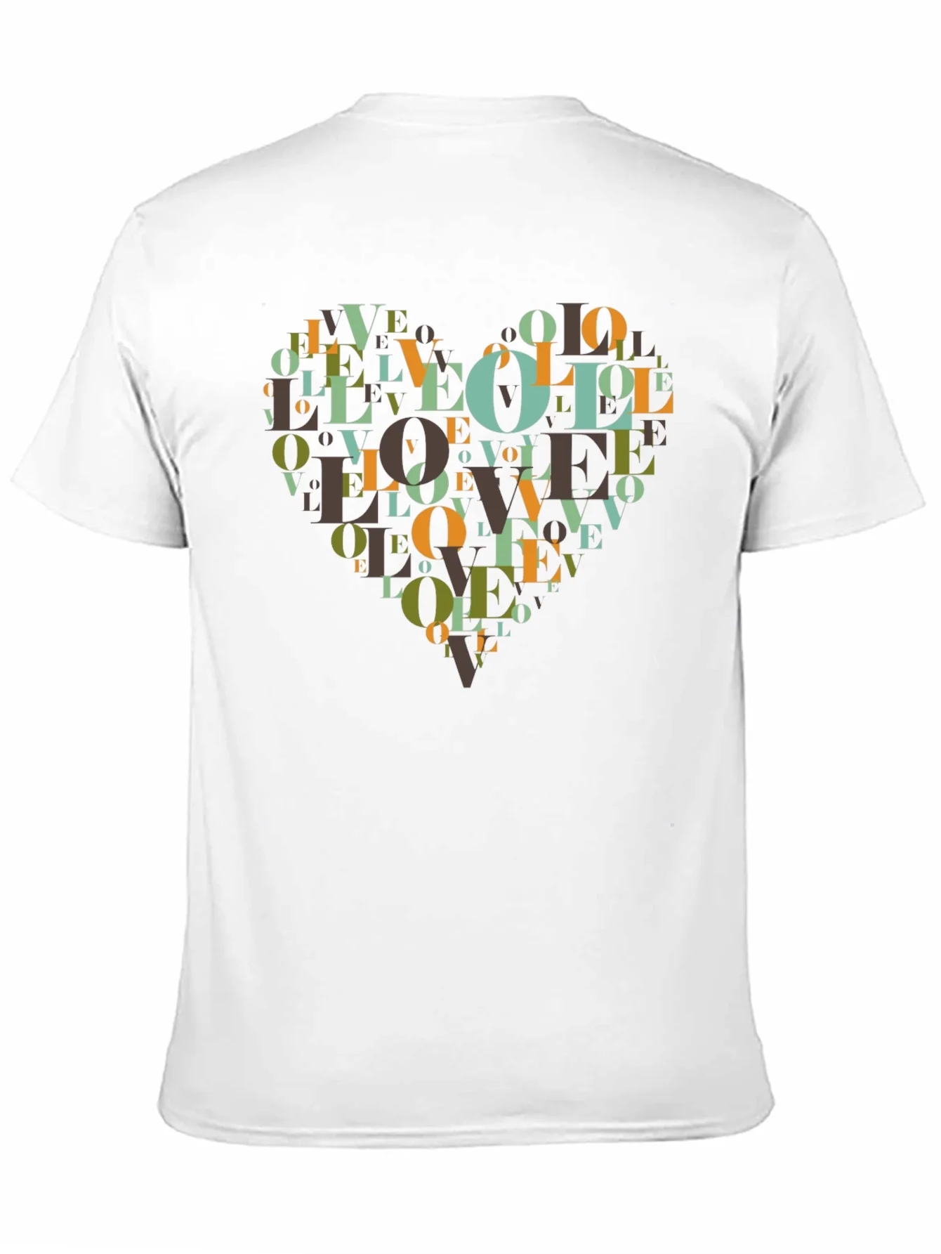 Love Heart Graphic Black T-Shirt