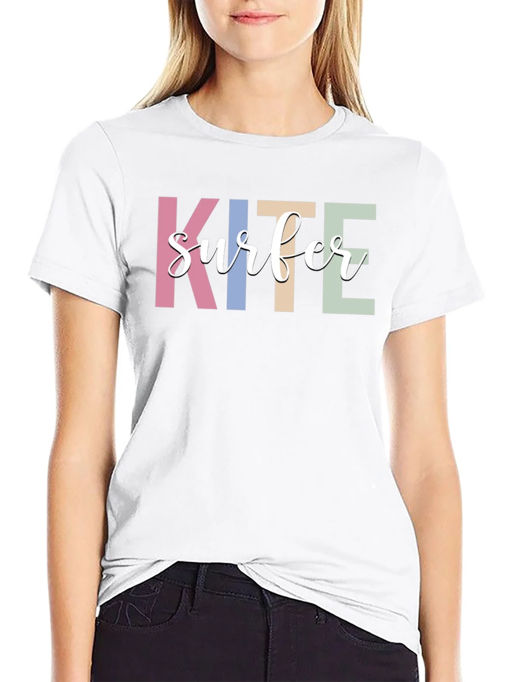 Kite Surfer Graphic T-Shirt - Trendy Casual Tee