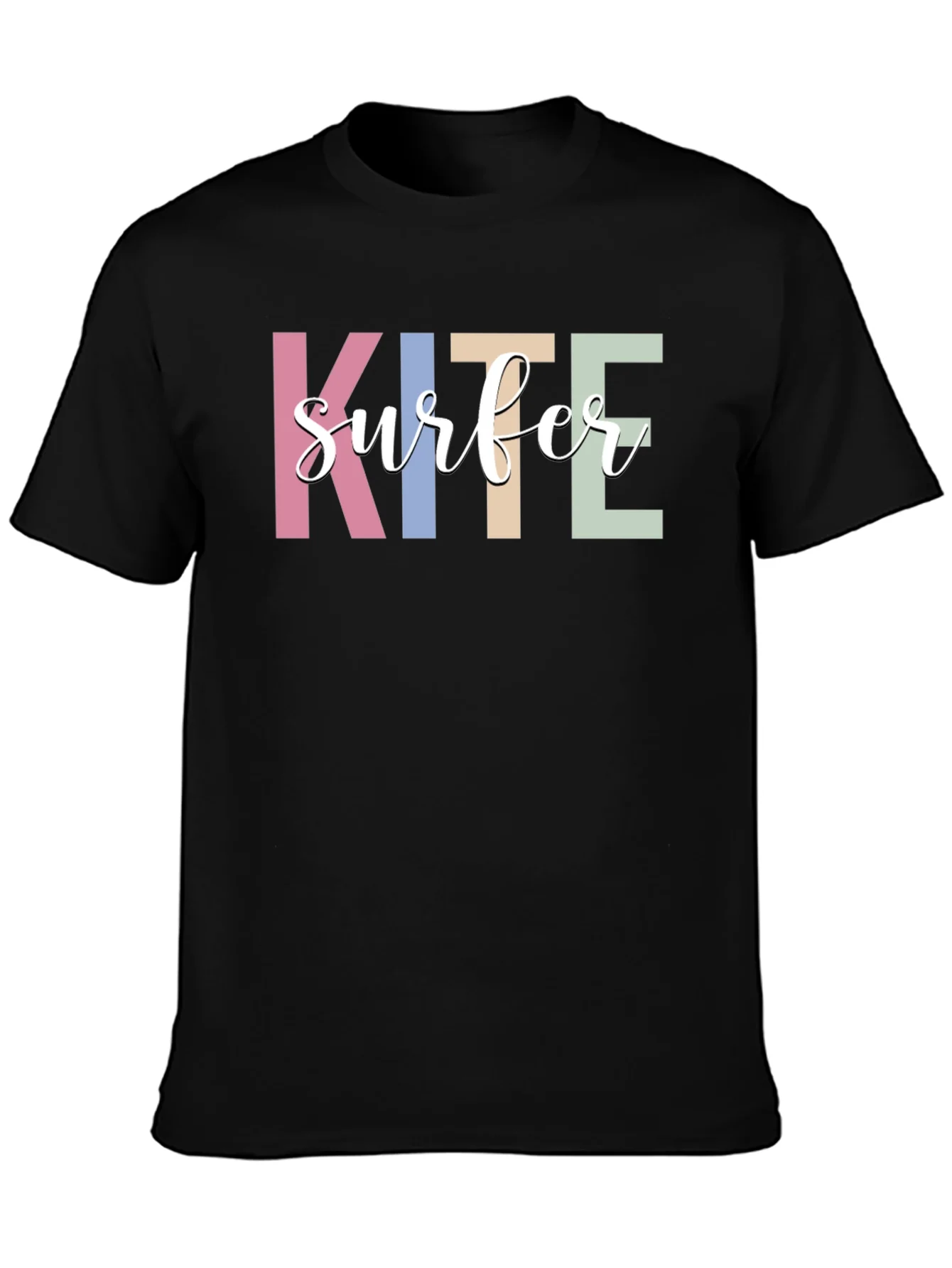 Kite Surfer Graphic T-Shirt - Trendy Casual Tee