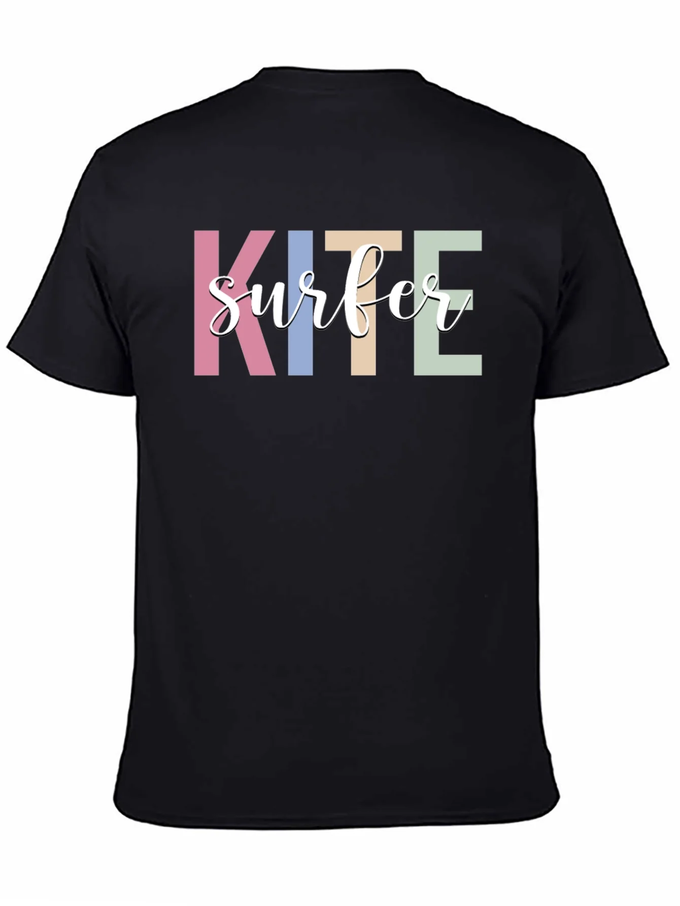 Kite Surfer Graphic T-Shirt - Trendy Casual Tee