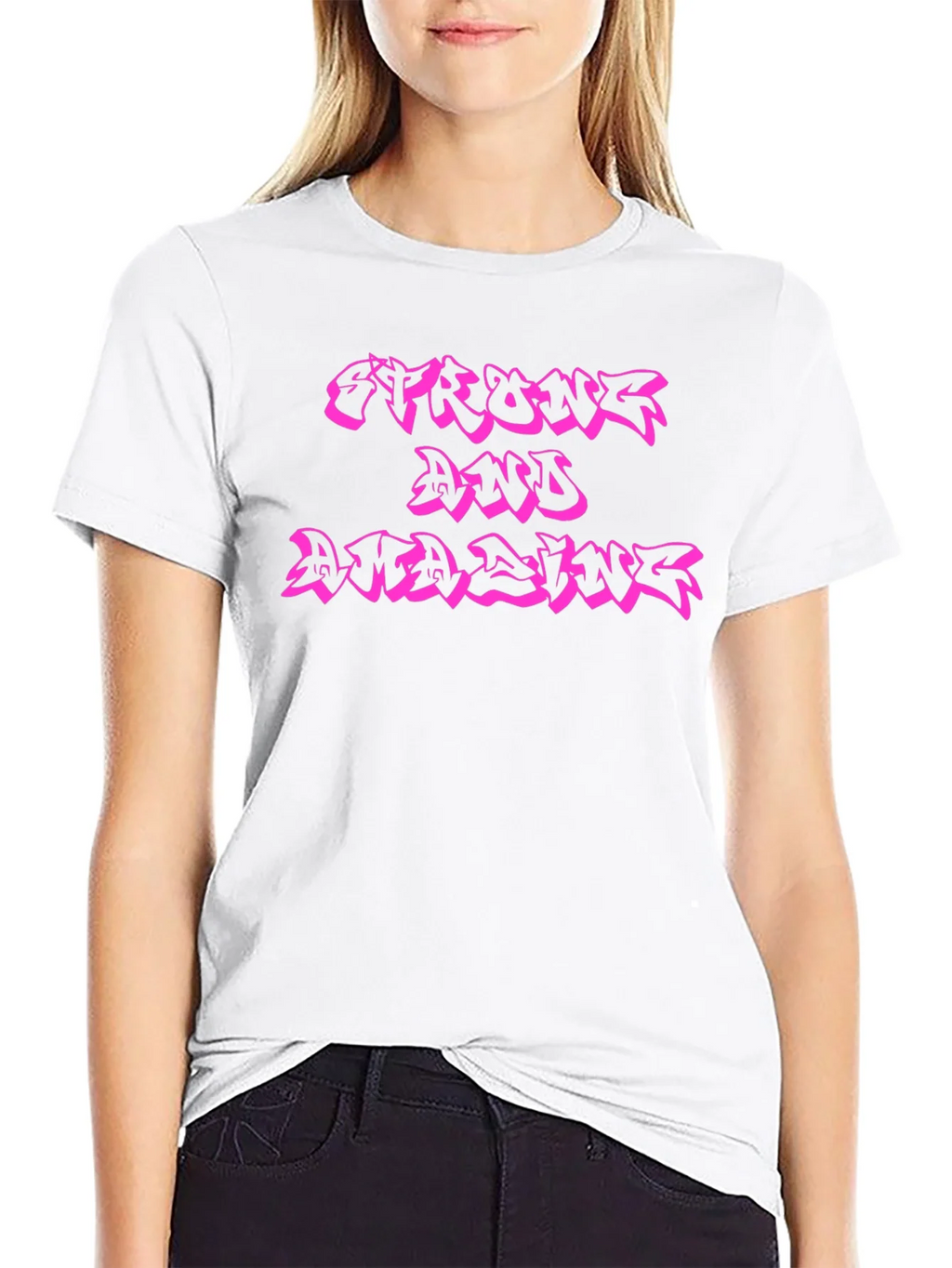 Strong and Amazing Black T-Shirt