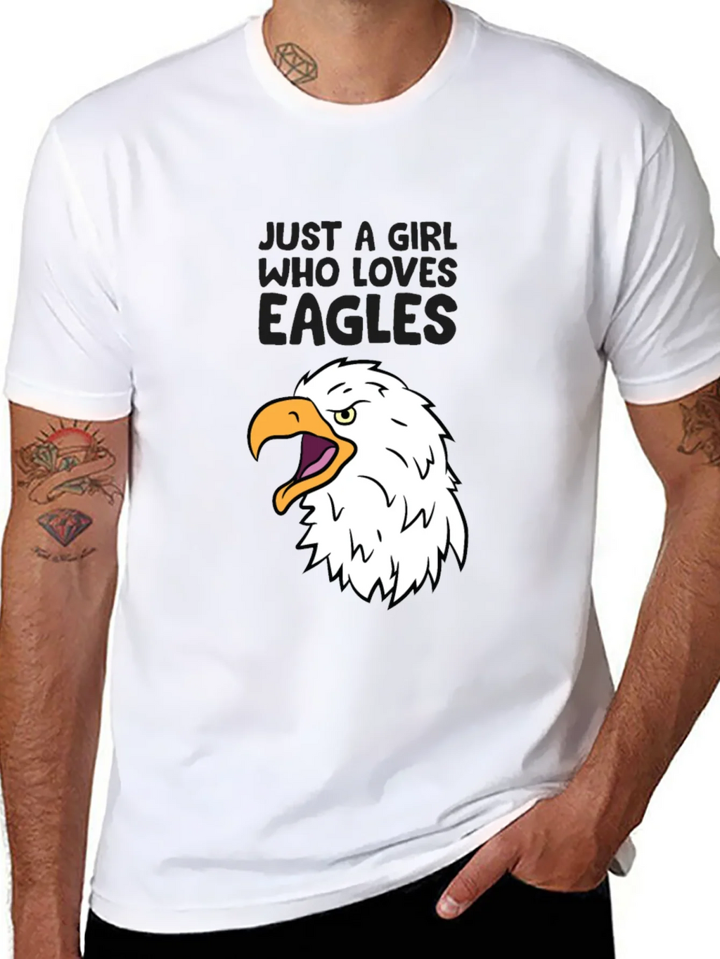 Just a Girl Who Loves Eagles T-Shirt