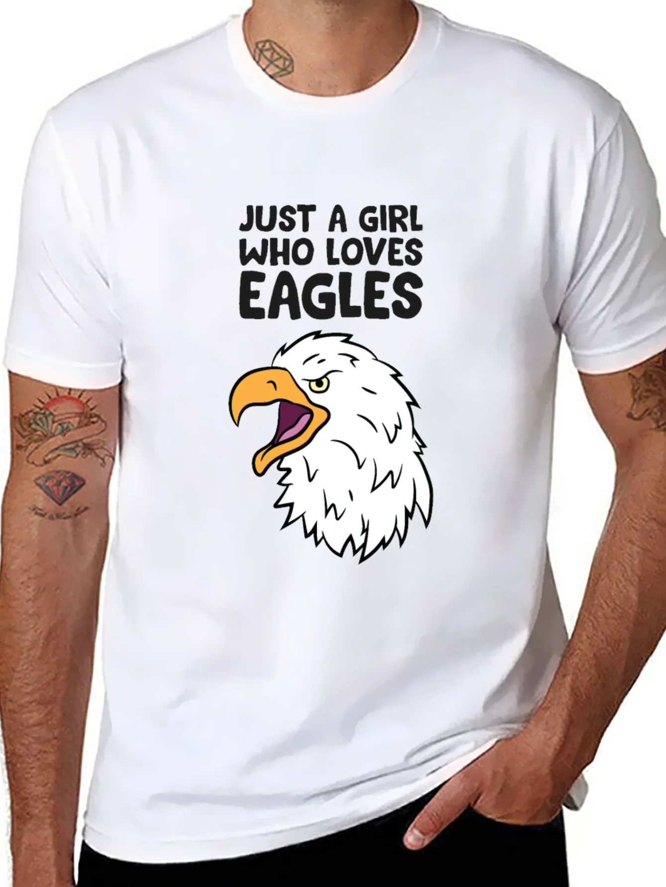Just a Girl Who Loves Eagles T-Shirt