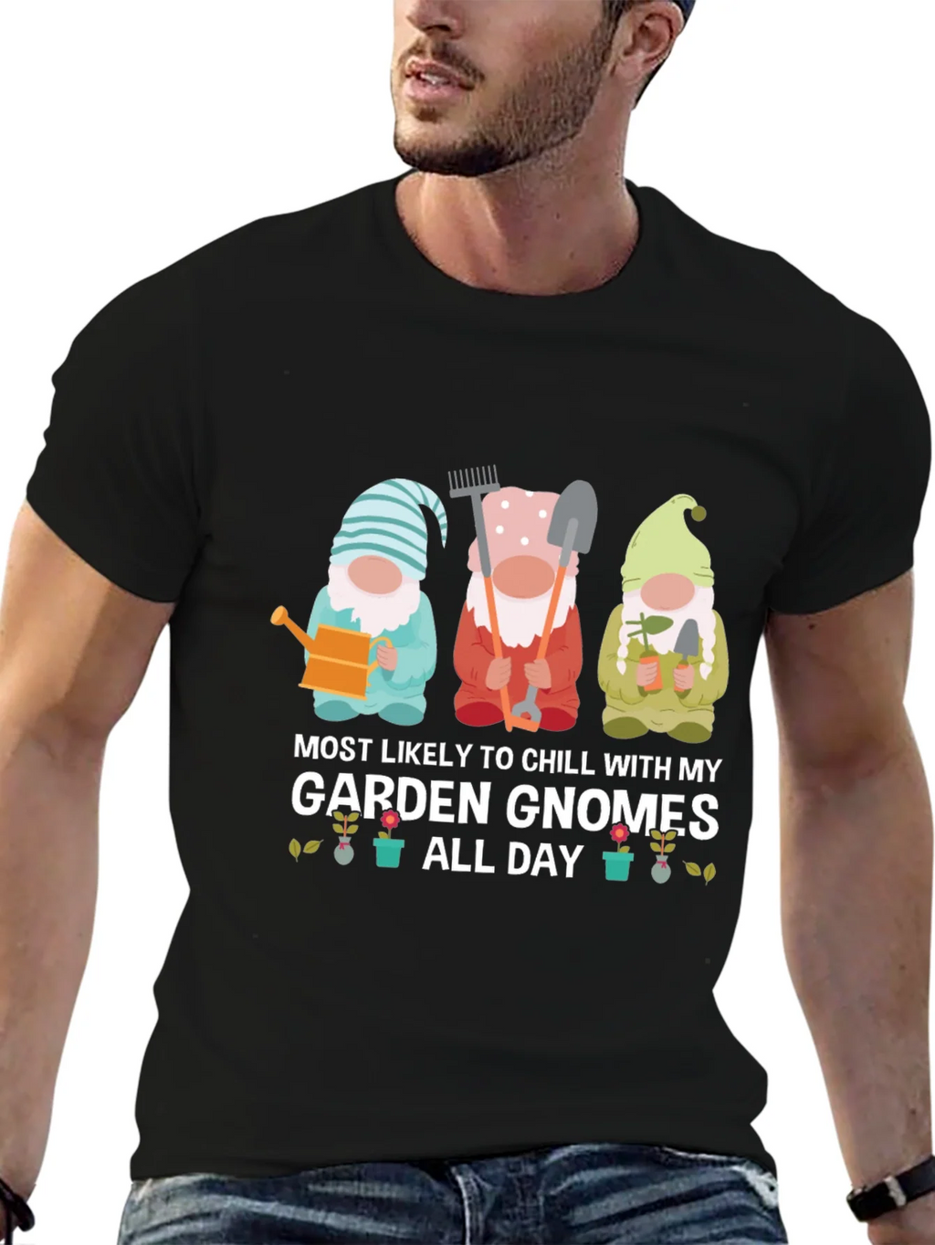 Garden Gnome T-Shirt - Chill All Day!