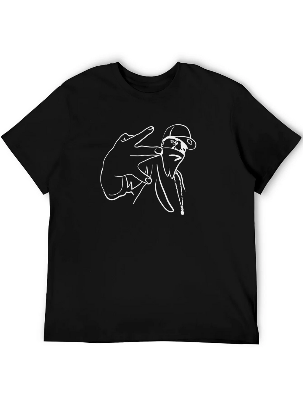Urban Style Graphic Tee - Black Cotton Comfort