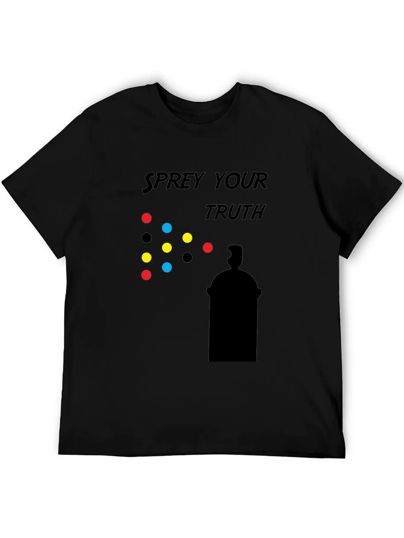 Spray Your Truth Graphic T-Shirt - Black