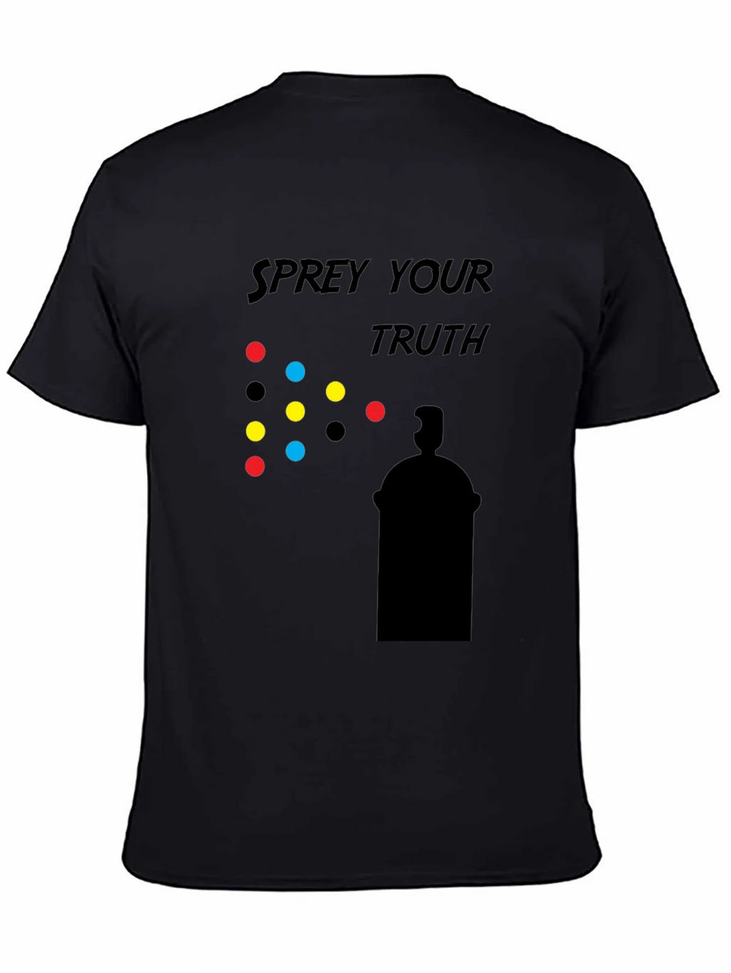 Spray Your Truth Graphic T-Shirt - Black