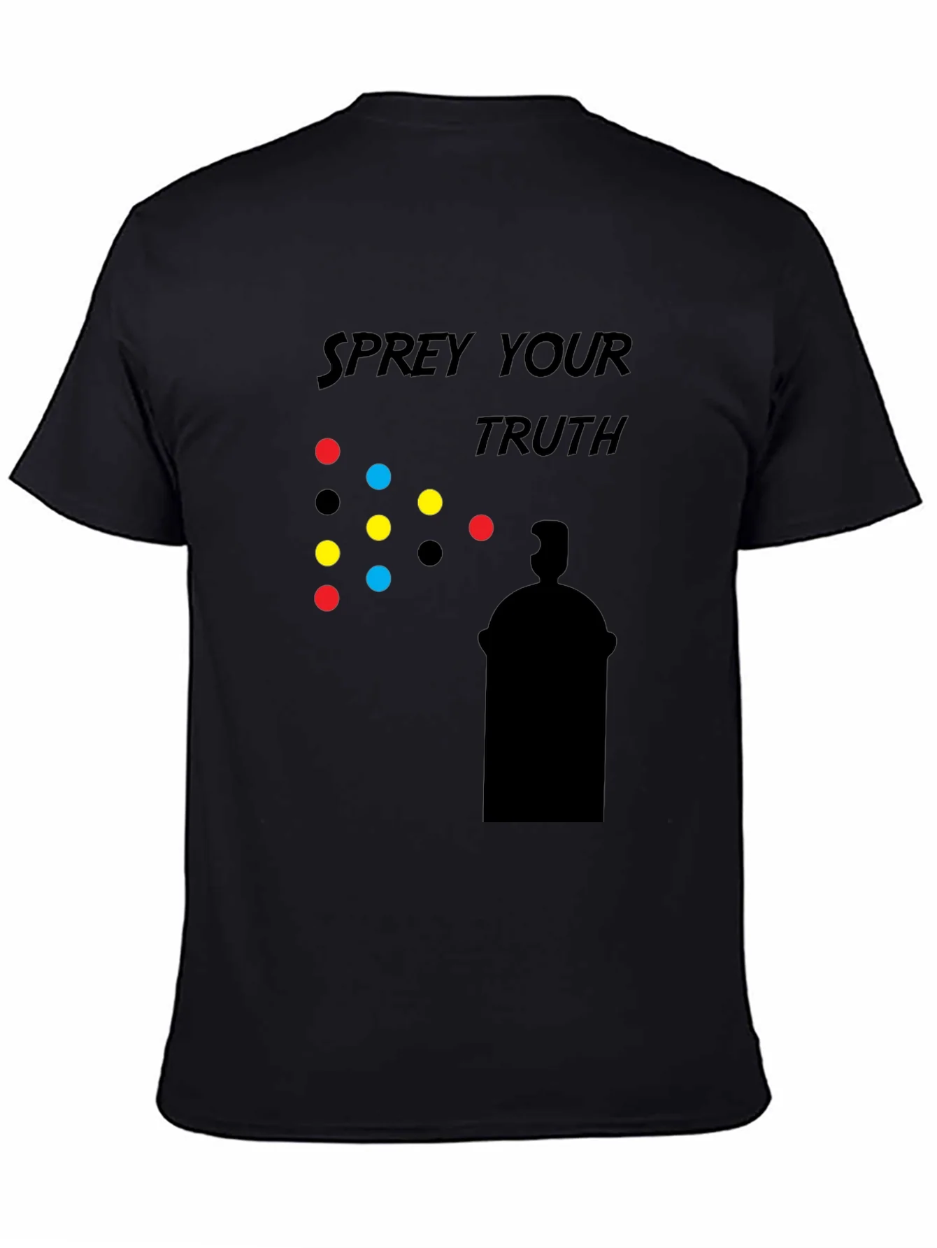 Spray Your Truth Graphic T-Shirt - Black