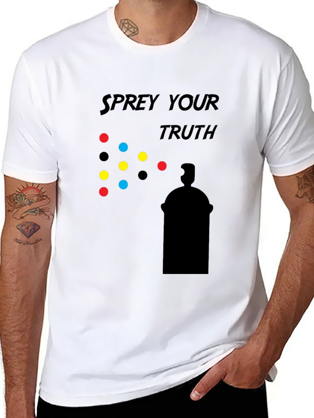 Spray Your Truth Graphic T-Shirt - Black