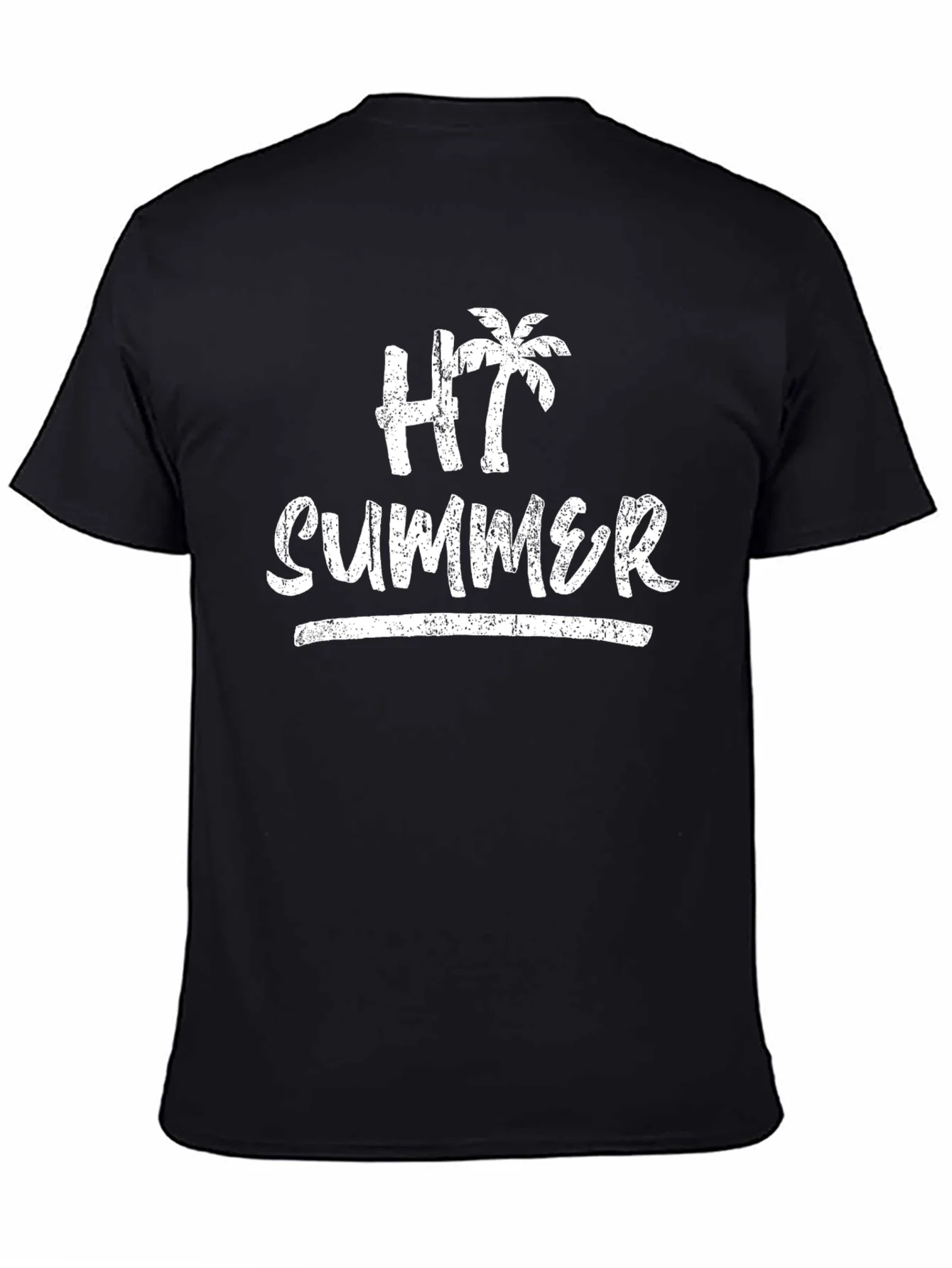 HT Summer T-Shirt - Palm Tree Graphic Tee - Vacation Ready