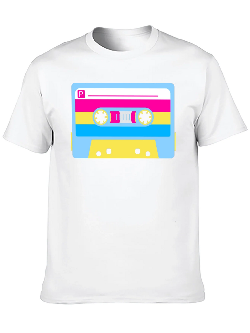 Retro Cassette Tape Graphic T-Shirt - Black