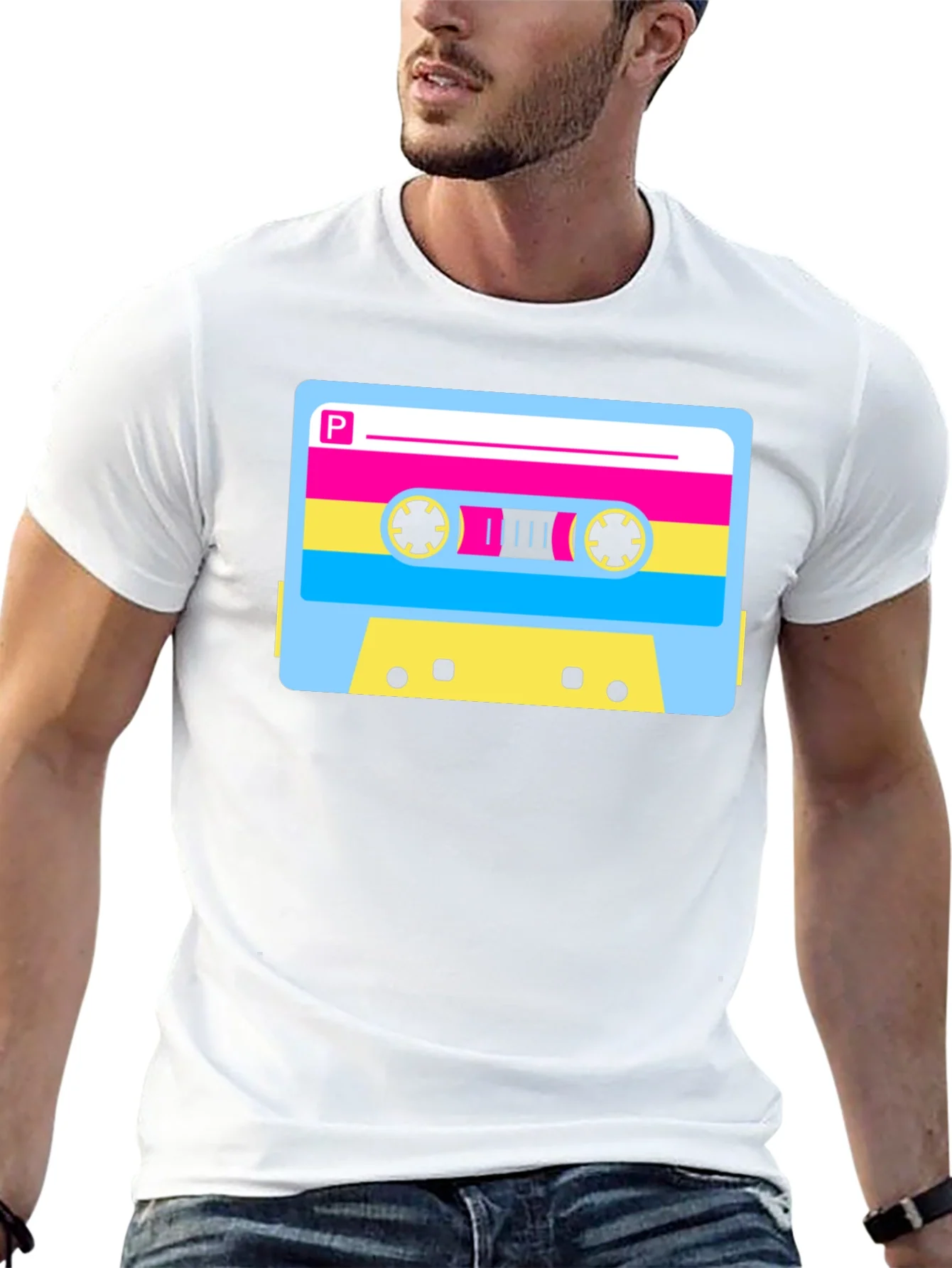 Retro Cassette Tape Graphic T-Shirt - Black