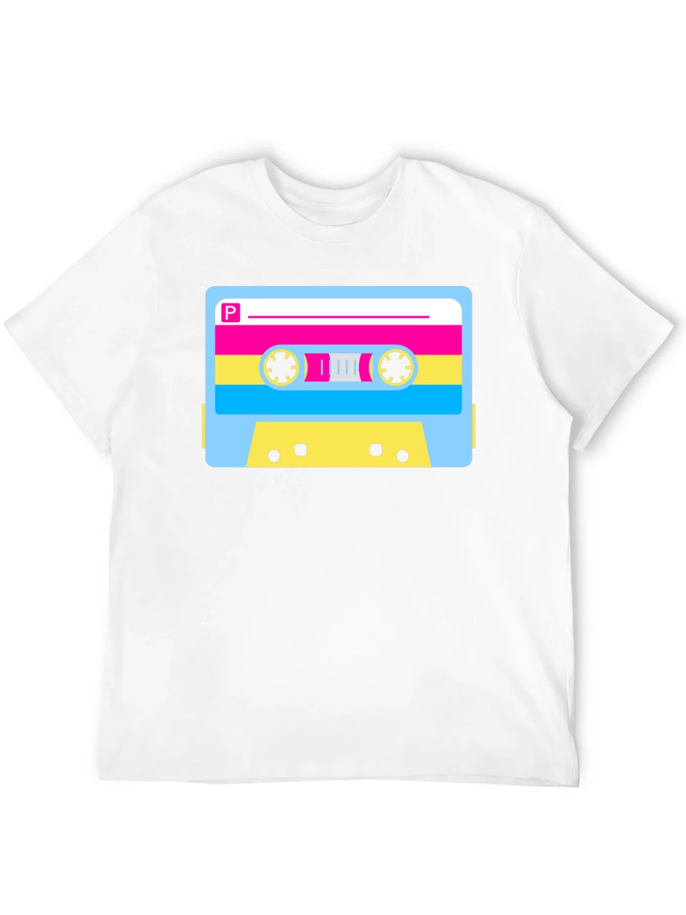 Retro Cassette Tape Graphic T-Shirt - Black