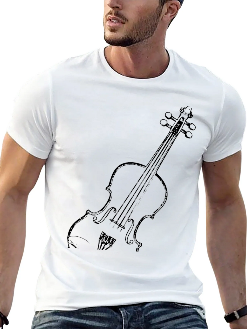 Violin Graphic Tee - Classic Music Lovers Shirt