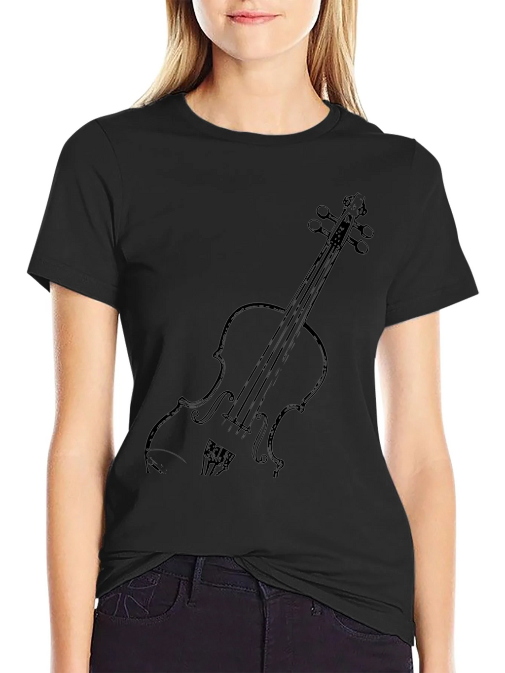 Violin Graphic Tee - Classic Music Lovers Shirt