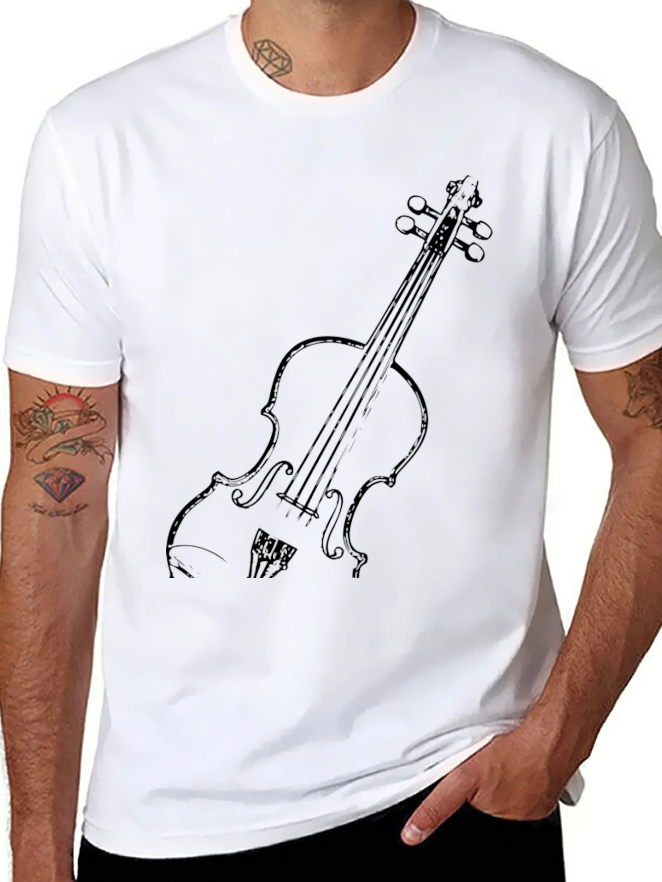 Violin Graphic Tee - Classic Music Lovers Shirt