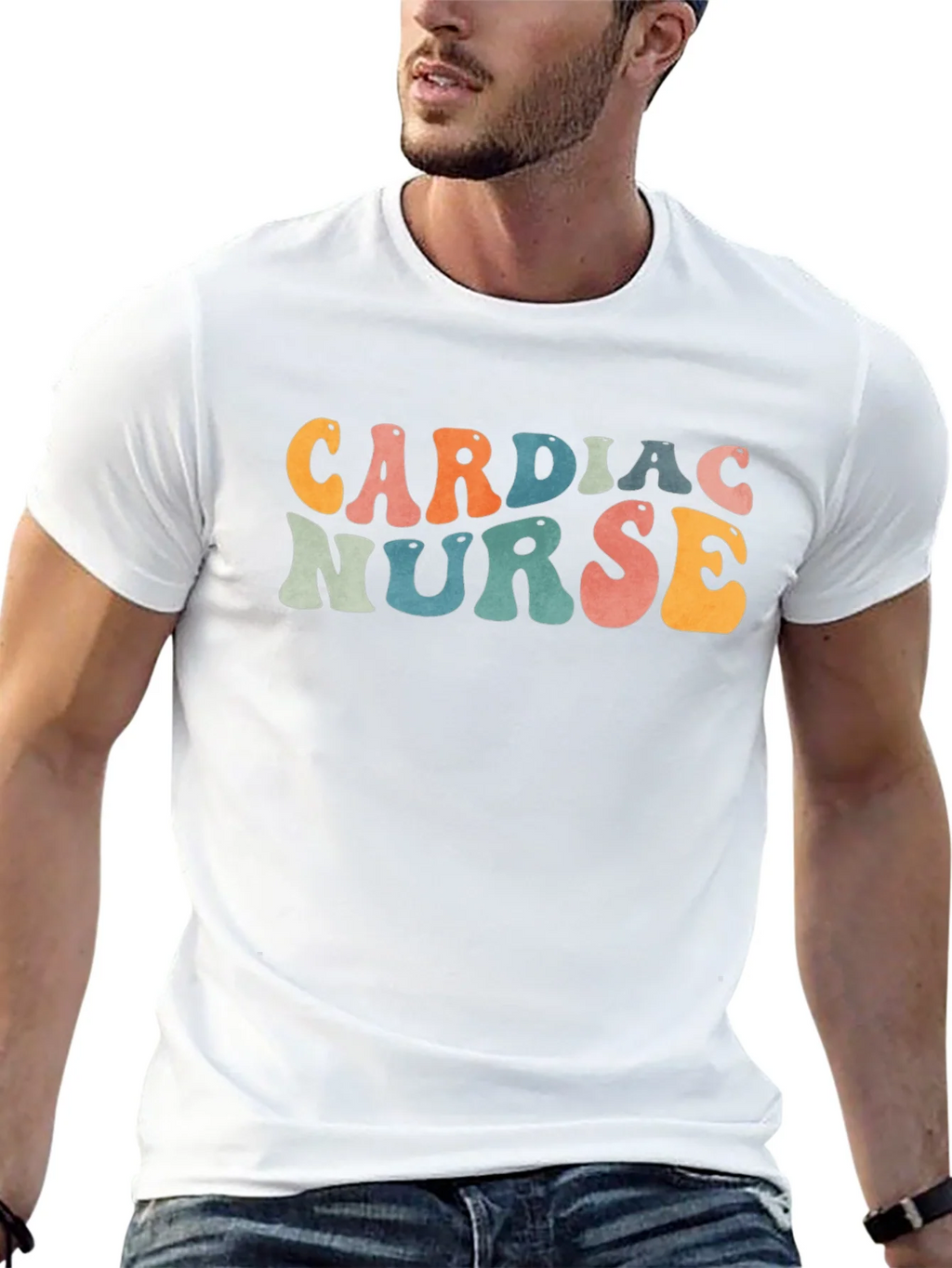 Cardiac Nurse Retro T-Shirt | Healthcare Apparel