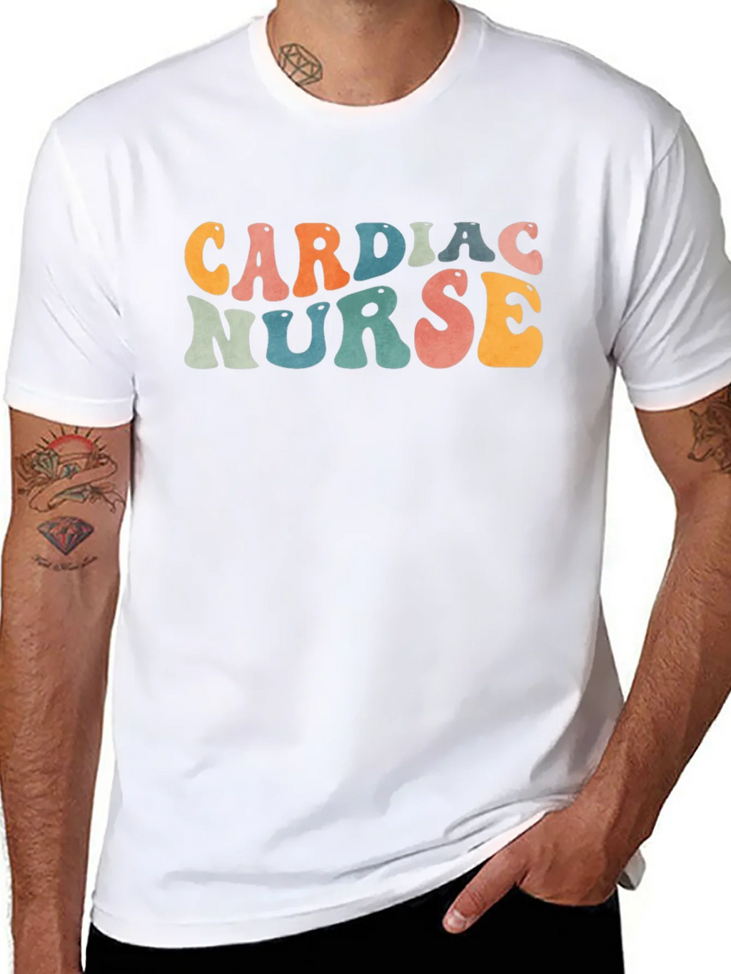 Cardiac Nurse Retro T-Shirt | Healthcare Apparel
