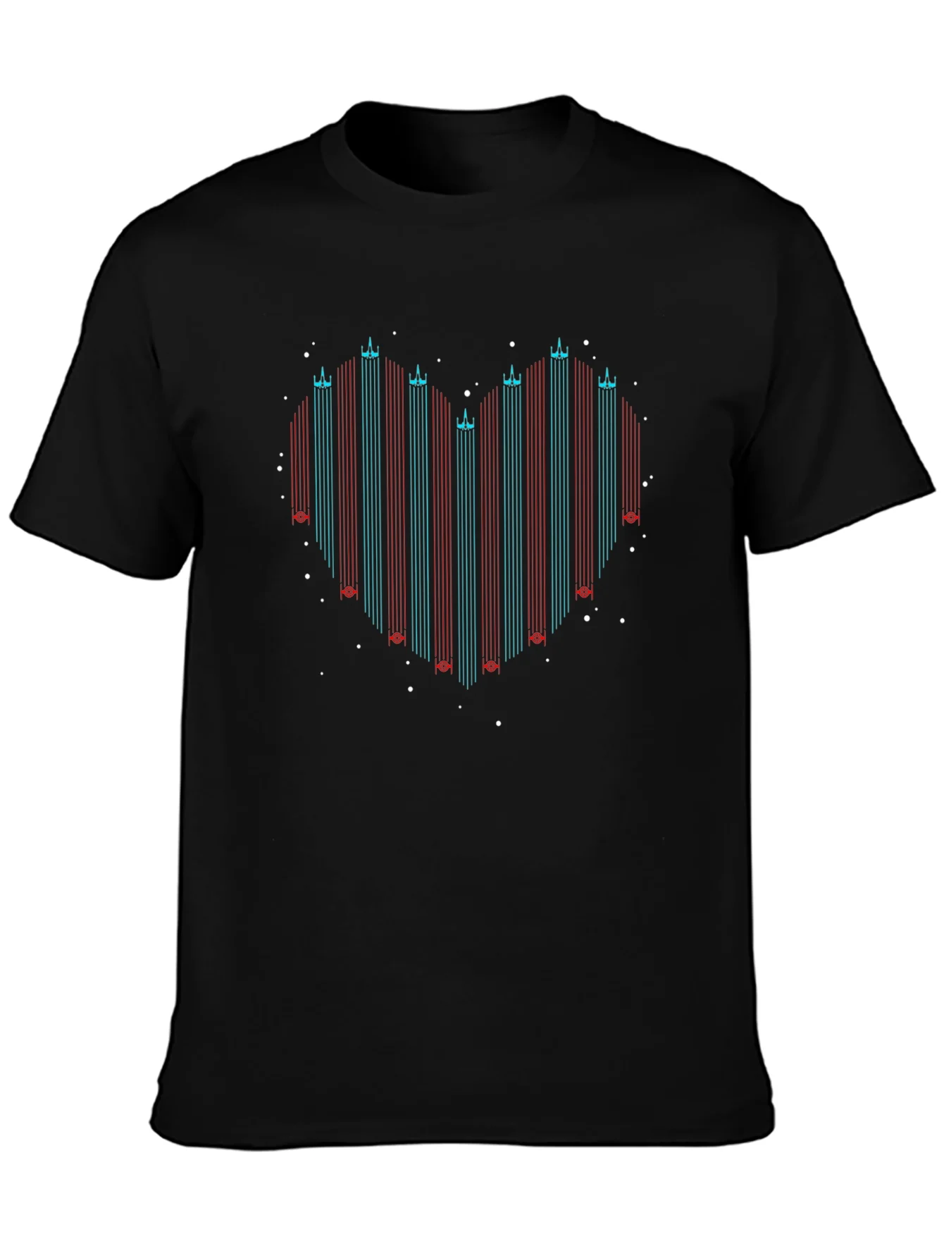 Geometric Heart T-Shirt - Retro Style