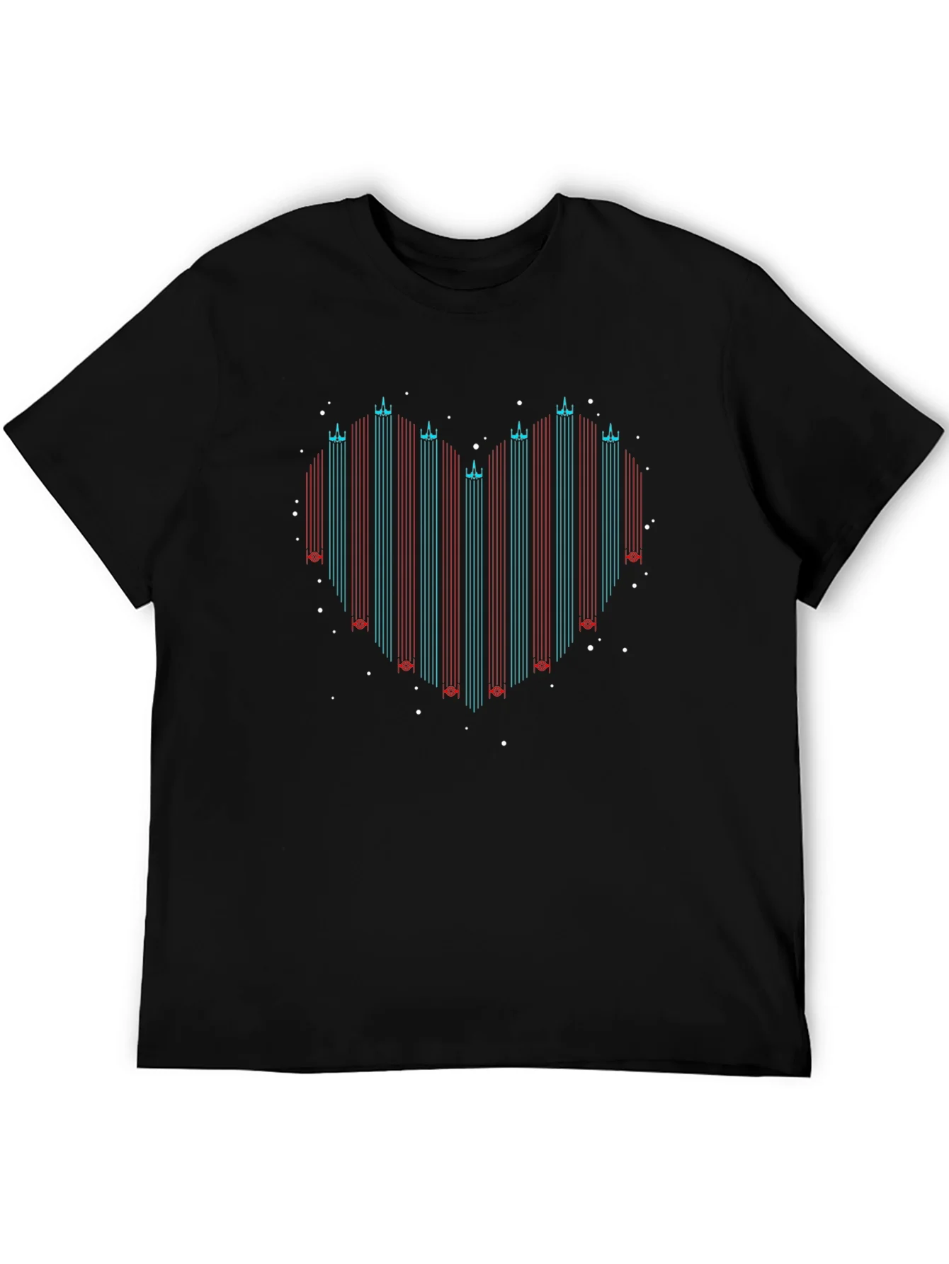 Geometric Heart T-Shirt - Retro Style