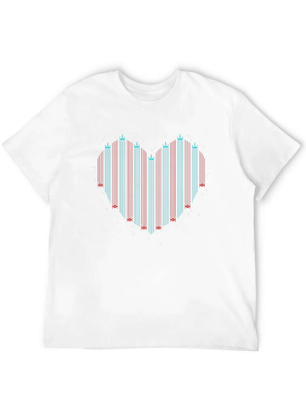 Geometric Heart T-Shirt - Retro Style