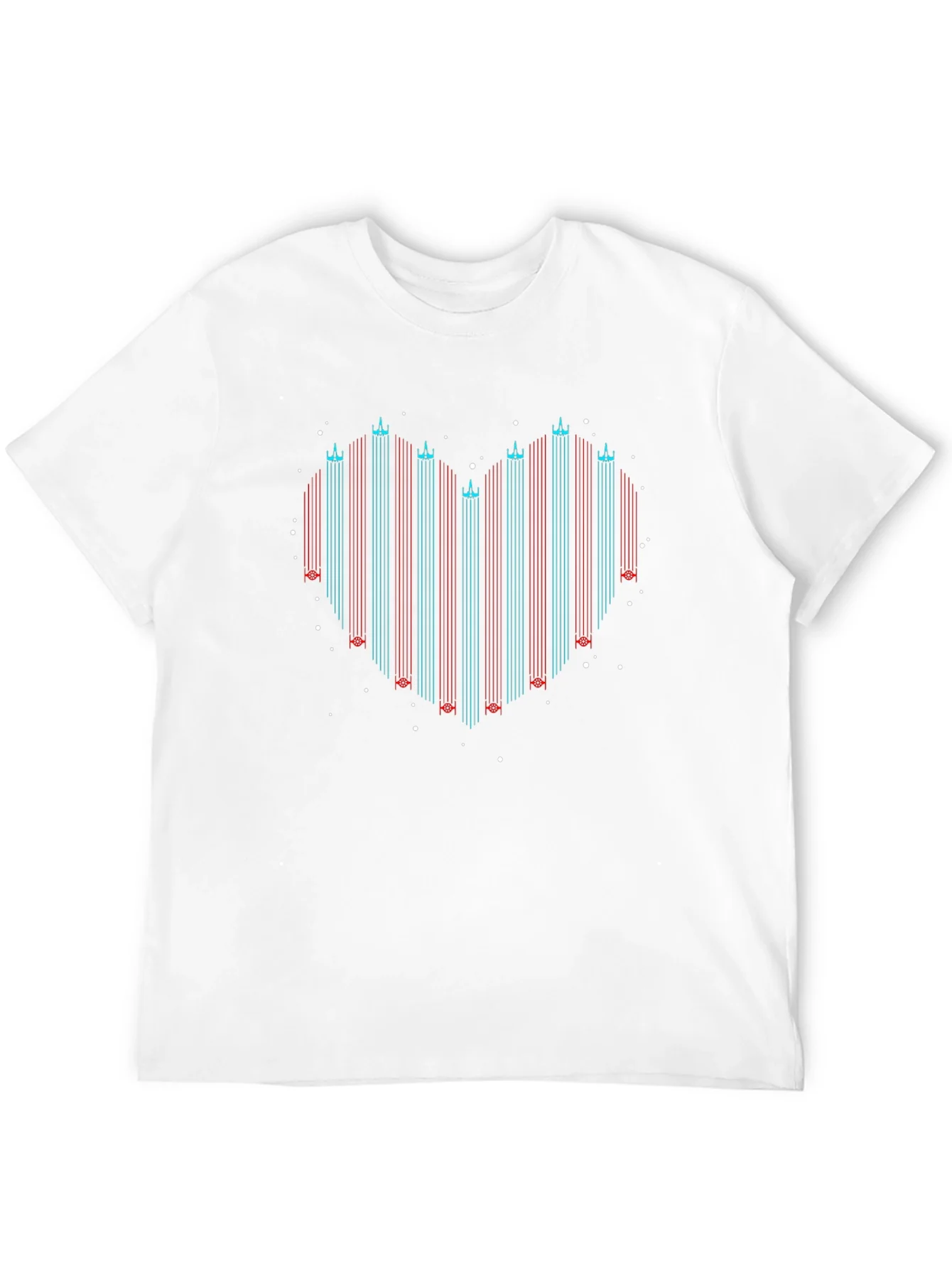 Geometric Heart T-Shirt - Retro Style