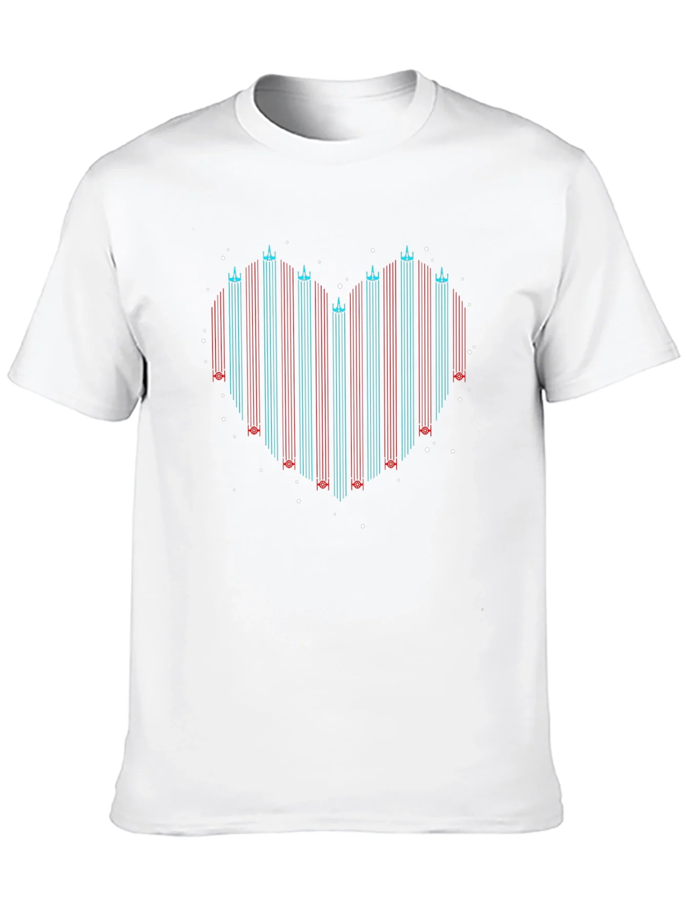 Geometric Heart T-Shirt - Retro Style
