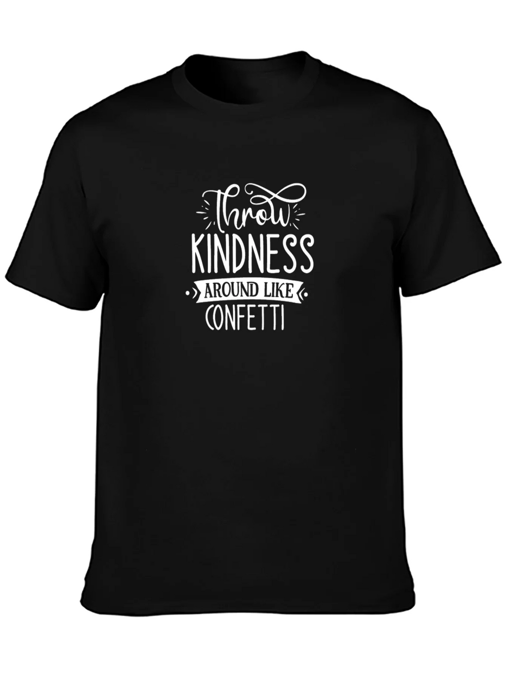 Kindness Confetti Black Graphic T-Shirt