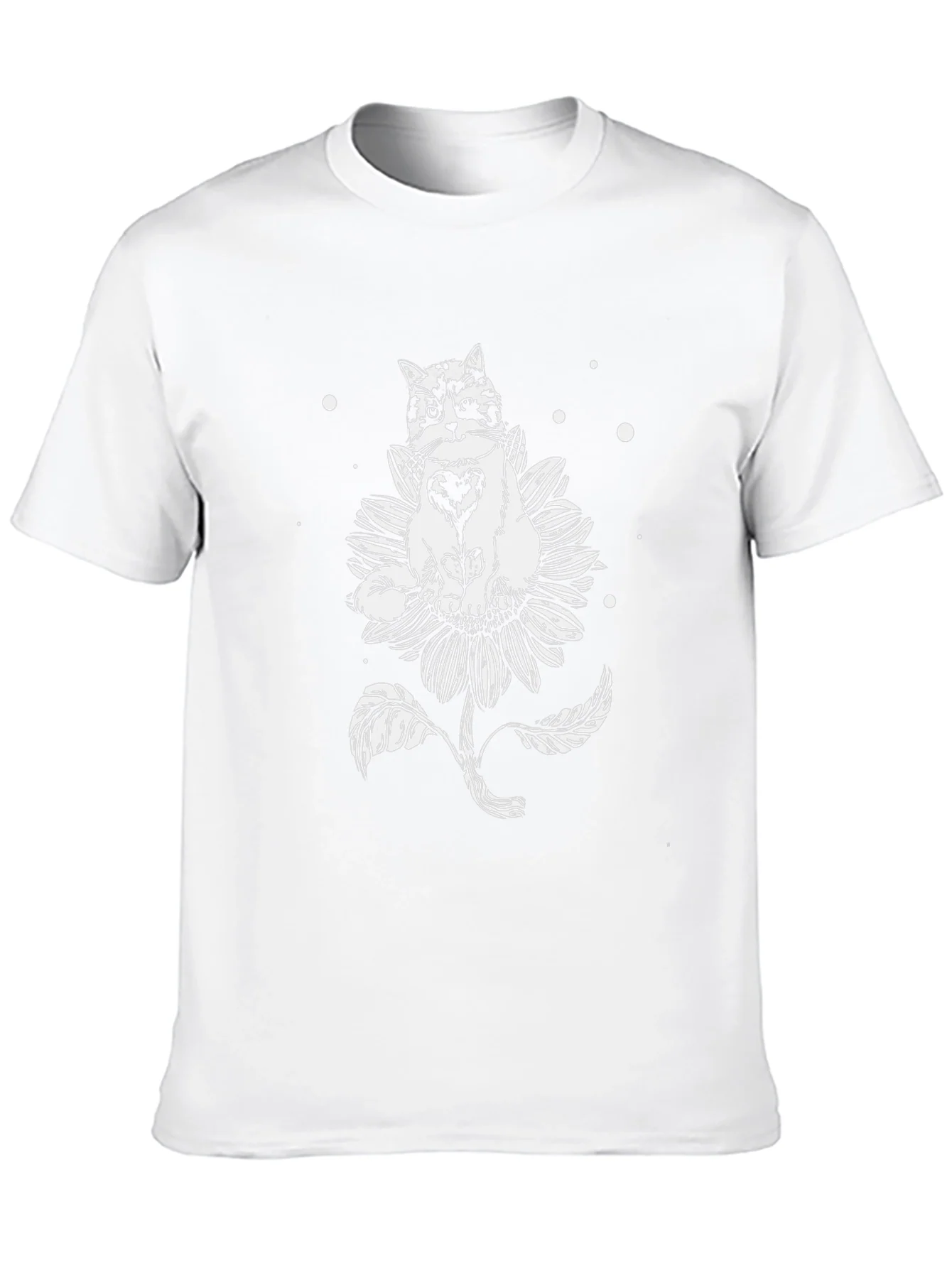 Grumpy Cat Sunflower Graphic Tee - Black Cotton T-Shirt