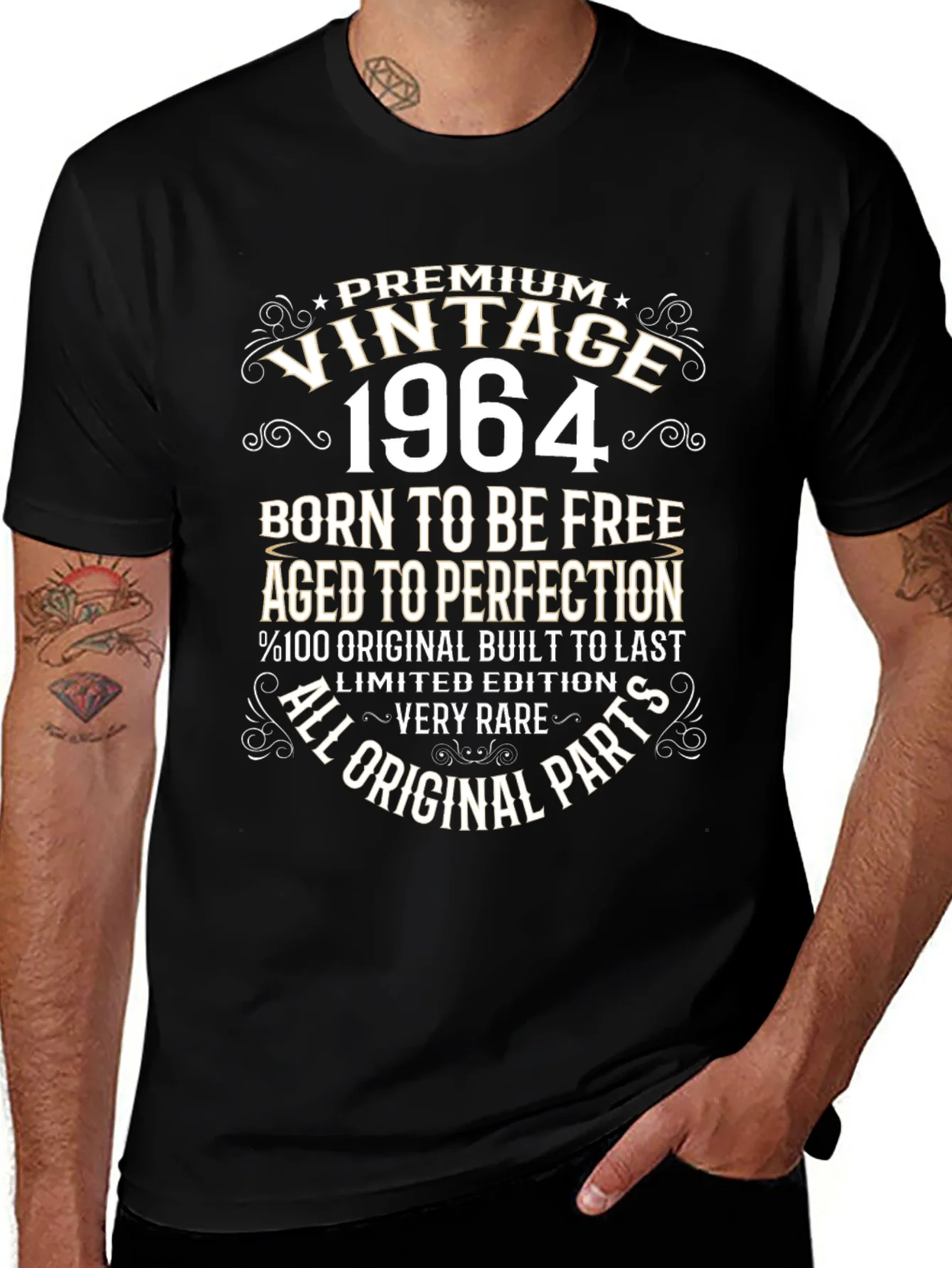 Vintage 1964 T-Shirt - Born To Be Free Aged To Perfection