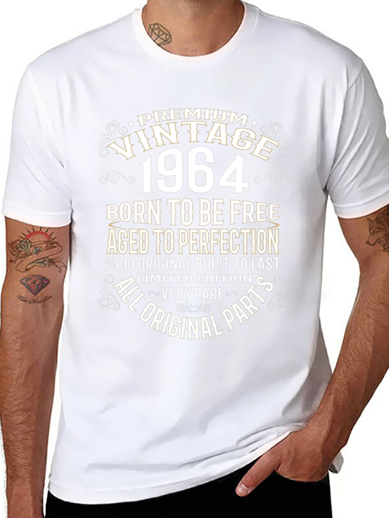 Vintage 1964 T-Shirt - Born To Be Free Aged To Perfection