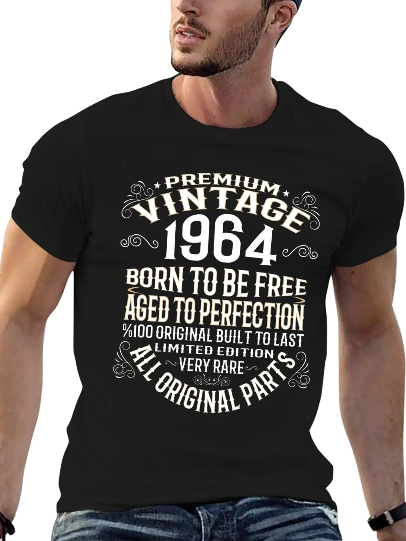 Vintage 1964 T-Shirt - Born To Be Free Aged To Perfection