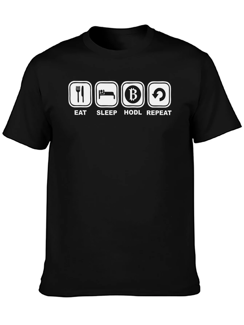 Eat Sleep HODL Repeat Black T-Shirt
